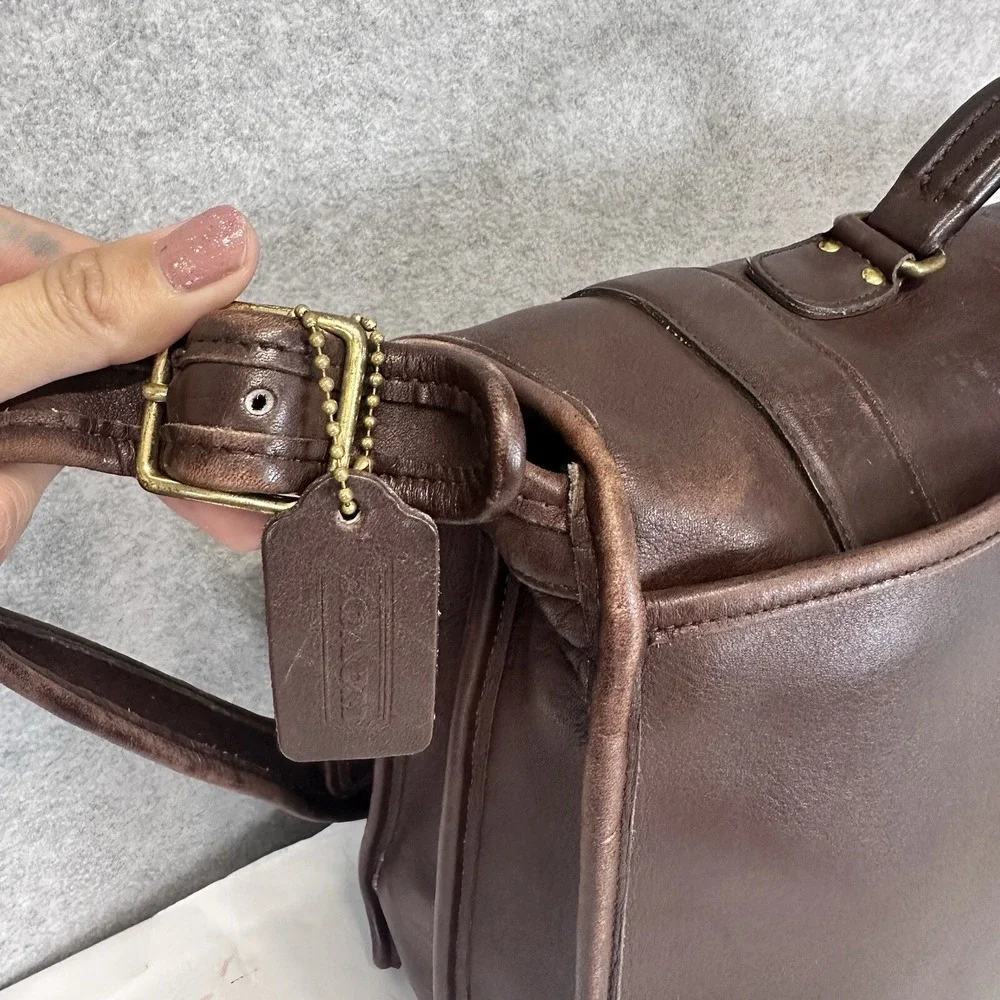 COACH Vintage Briefcase Essex Bag 5275 Mahogany Brown Leather Metropolitan USA